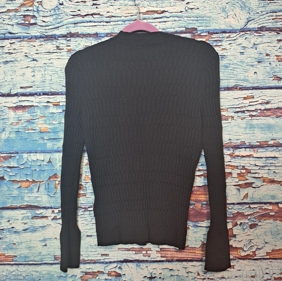 Clubmonaco Signature Ribbed Mock Neck Sweater SZ L - Picture 4 of 6
